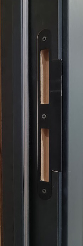 Porte intérieure complète Robusto noir mat 201,5x83cm tubulaire réversible + châssis 16,5cm