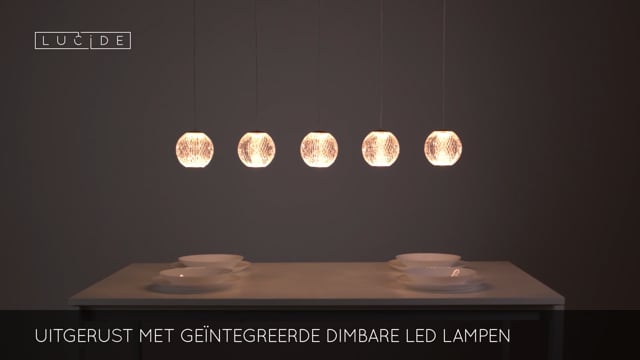 Lucide CINTRA - Suspension - LED Dim. - 5x4,7W 2700K - Transparent