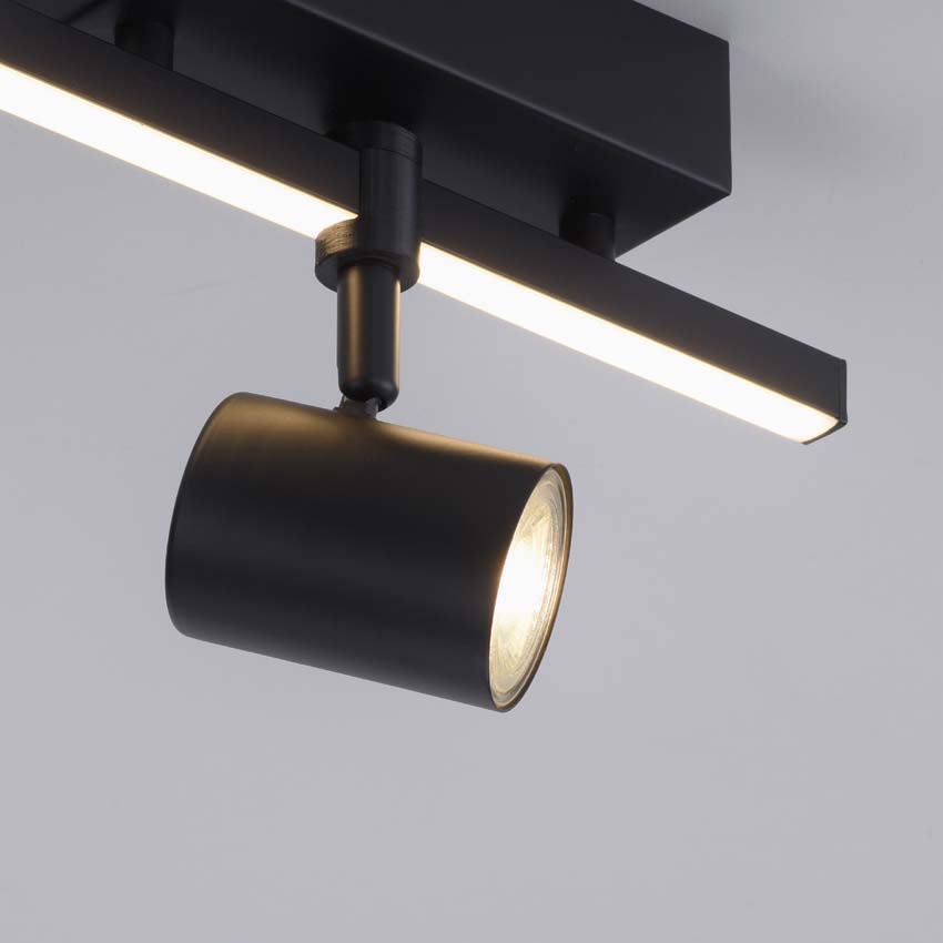 Spot en saillie - Noir - 25,5x14x16cm - Dimmable - LED - 1x4,5W - 3000K