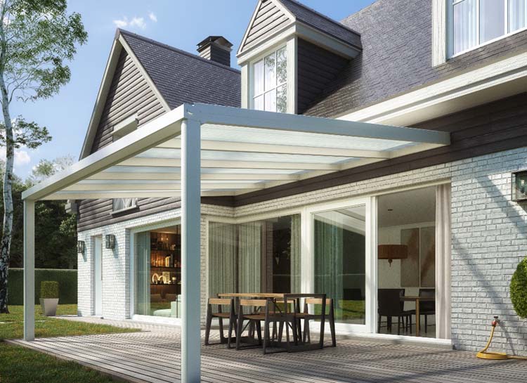 Toiture de terrasse Skyline blanc B 5000 x D 3500 mm