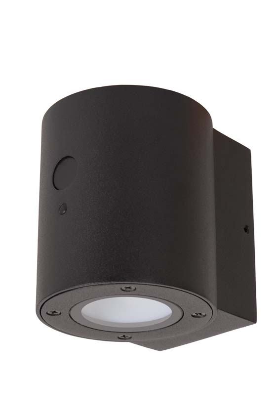 Applique murale Solar Lumo - noir - Ø9cm - LED dimmable -  1x1W - 2850K/3150K - IP65 - détecteur jour/nuit