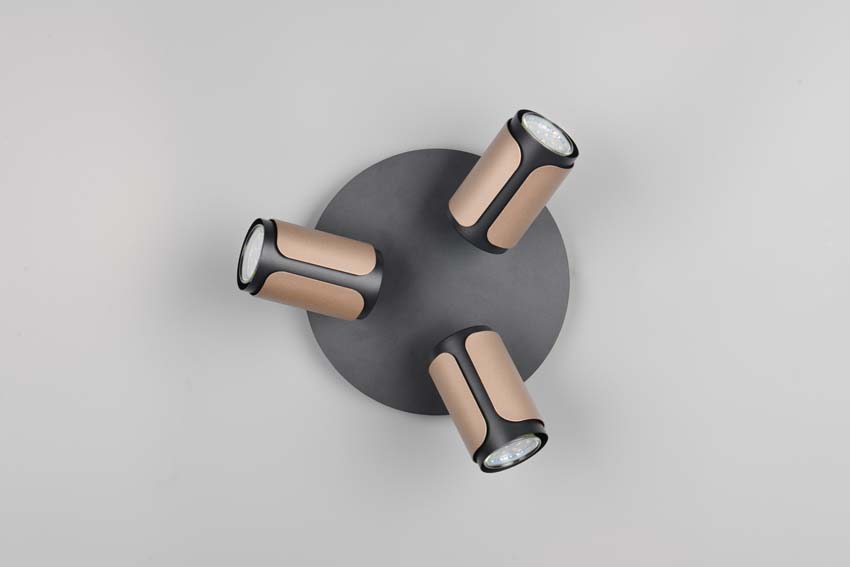 Opbouwspot - Koffie - Ø30cm - Dimbaar - GU10 - 3x10W