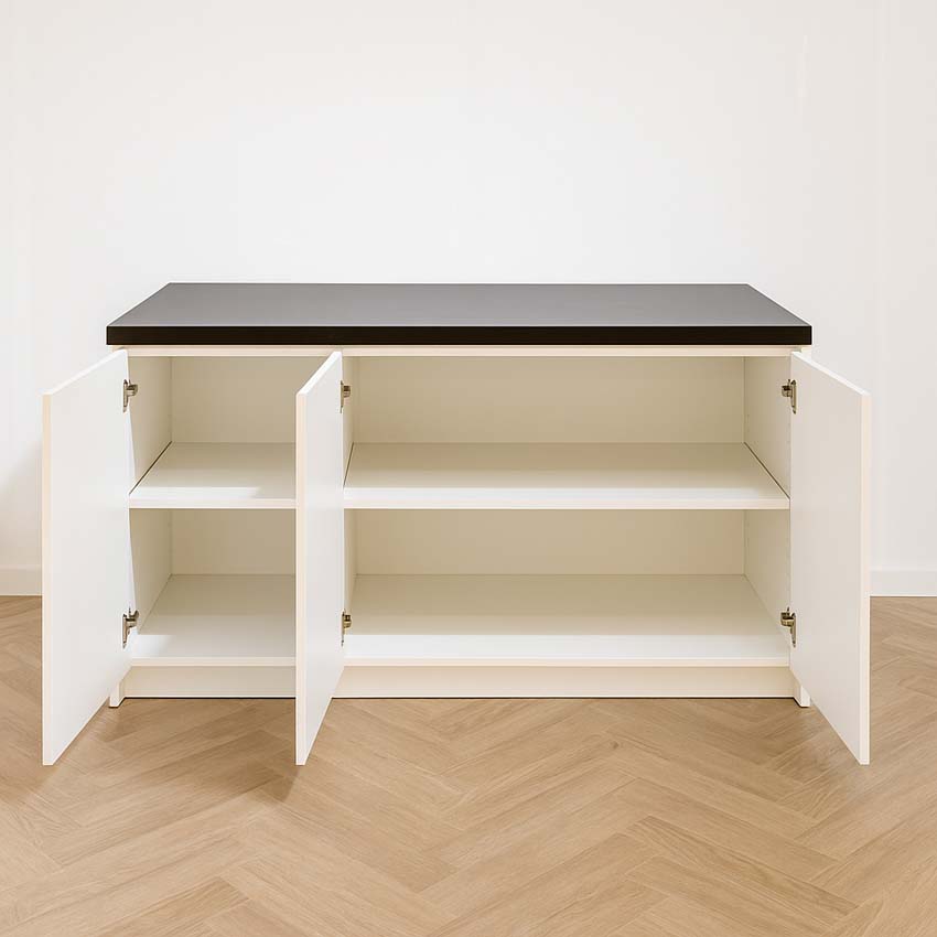 Keukeneiland Plenti wit/zwart 154,5 cm