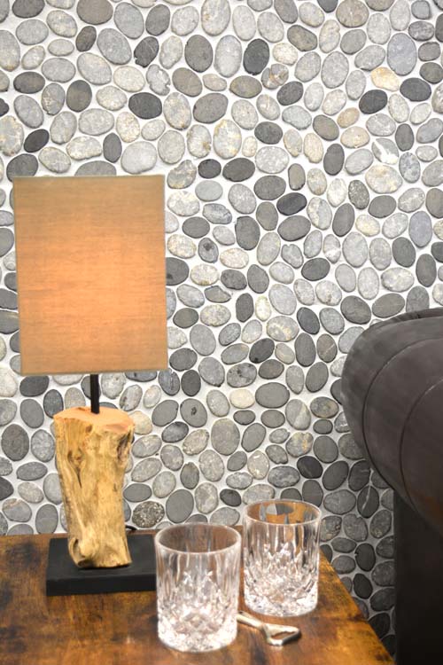 Mosaïque Pebble Ash Grey mat 30,5x30,5cm