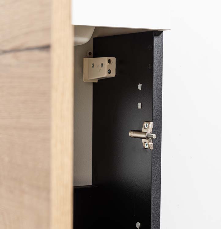 Toiletmeubel Dotan eik wastafel mat wit 45x40x22cm