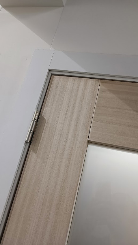 Porte intérieure complète Vento verre mat/bois massif 201,5x83cm réversible + châssis blanc 16,5cm