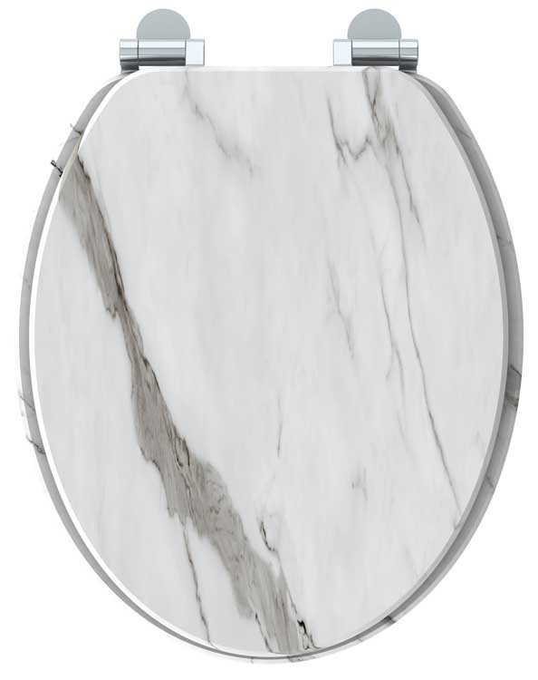 Wc-bril Allibert marmer wit soft-close Wc-bril Allibert marmer wit soft-close