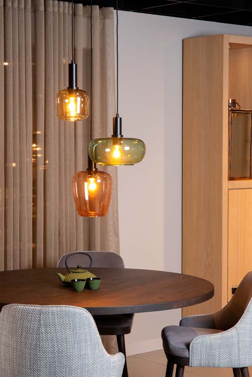 Suspension - noir - dimmable - 3xE27 - 40W