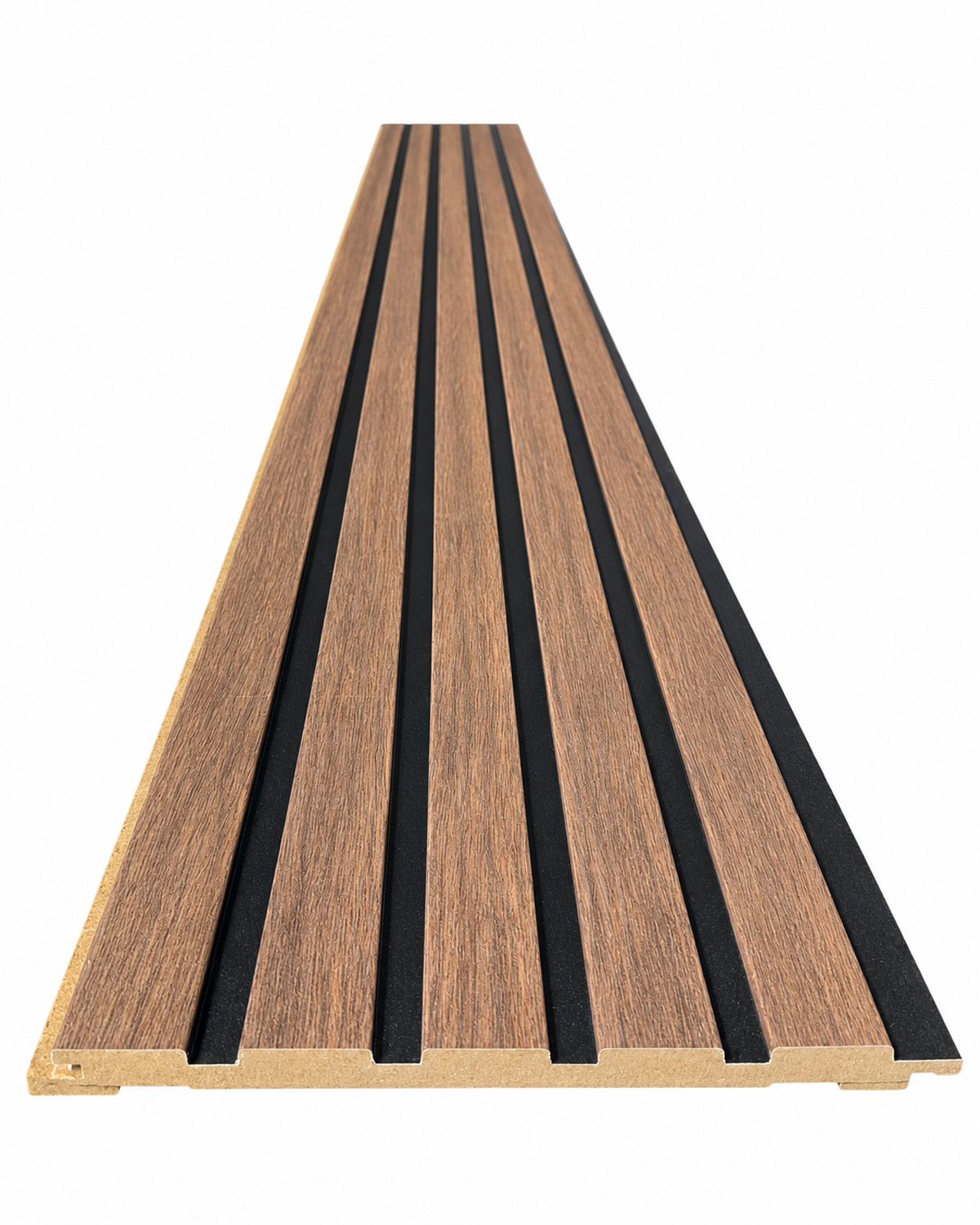 Wandpaneel Line Up MDF zwart-smokey slim 23,7x250x1cm