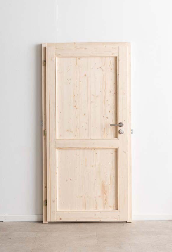 Porte extérieure bois Gargano 980x1980mm poussant à droite