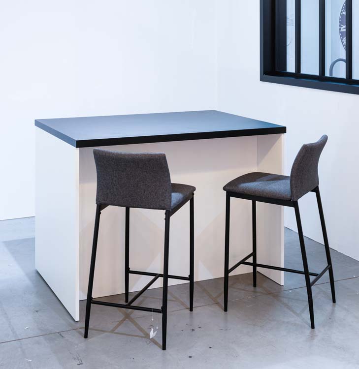 Keukeneiland Plenti wit/zwart 124,5 cm