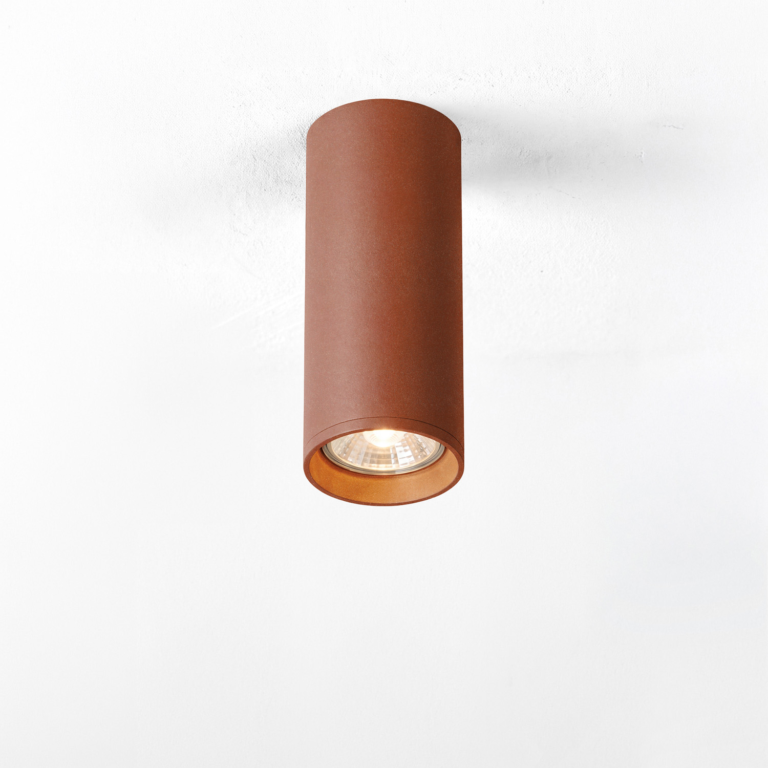 Spot en saillie - rouge brique - Ø5,2xH12,5cm - GU10 - 1 source lumineuse - 3000K - LED incluse
