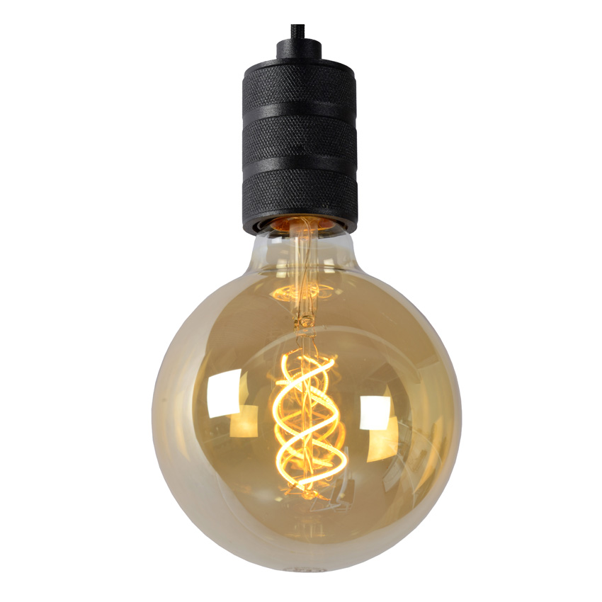 Hanglamp - Ø10cm - 1xE27 - Zwart