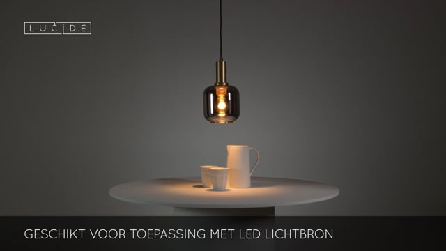 Lucide JOANET - Suspension - Ø 16 cm - 1xE27 - Fumé Lucide JOANET - Suspension - Ø 16 cm - 1xE27 - Fumé