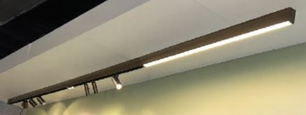 Railverlichting Bea brons met LED line 1,2m + 6 opbouwspots en 3 inbouwspots