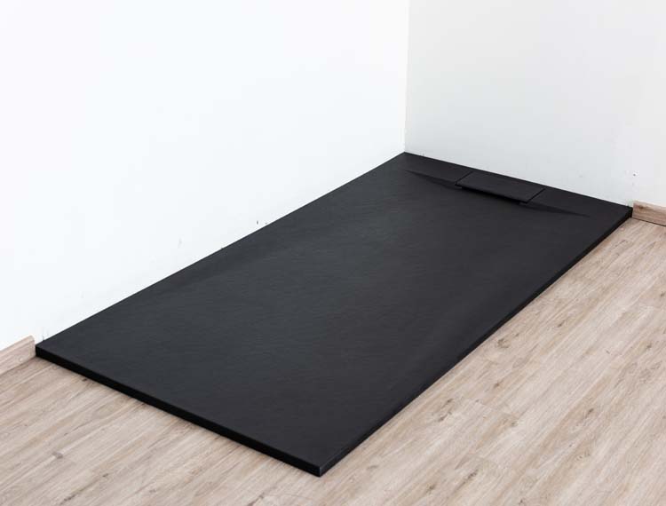 Douchebak Miro SMC mat zwart leisteenlook 180x90cm