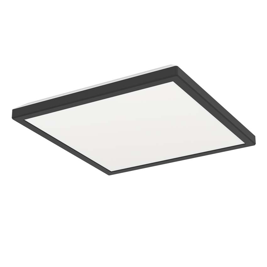 Plafonnier - Noir - 29x29cm - Dimmable - LED - 1x14W - 2700-6500K - télécommande