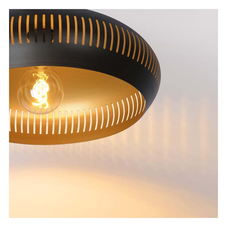 Plafondlamp - zwart - Ø45cm - E27 - 40W