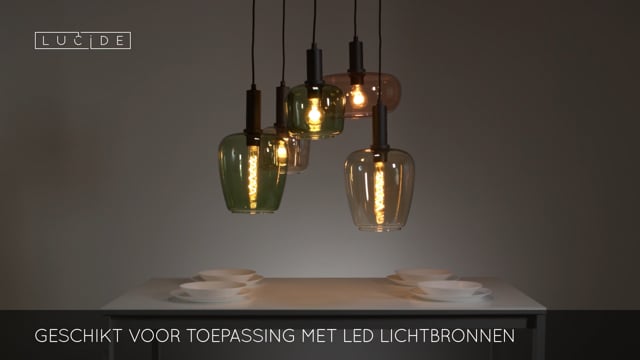 ILONA - Suspension - 5xE27 - Noir