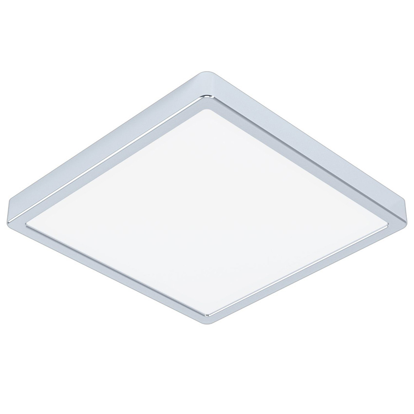 Plafondlamp - chroom - 28,5x28,5cm - LED - 1x20W - 3000K