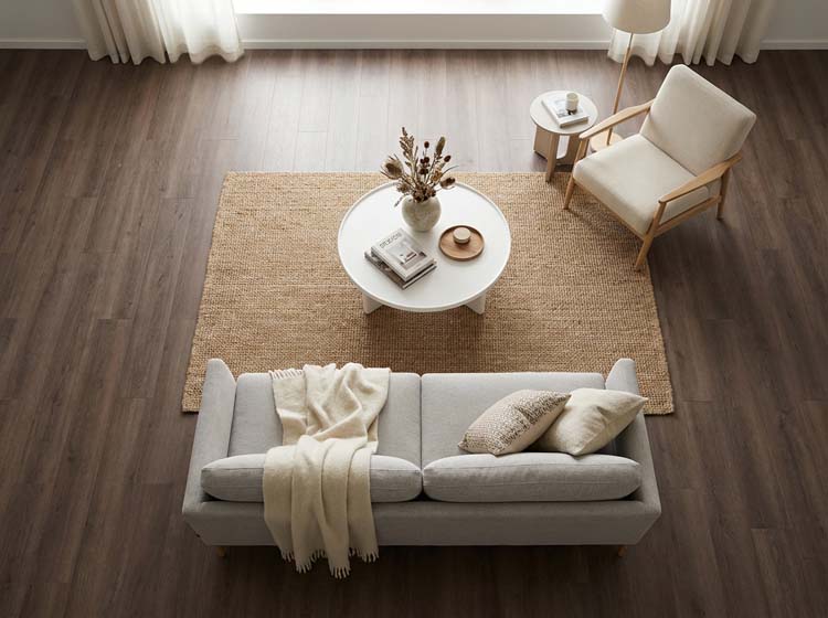 Vinyl vloer Altamura plank 4mm eik donker 121,3x17,6cm