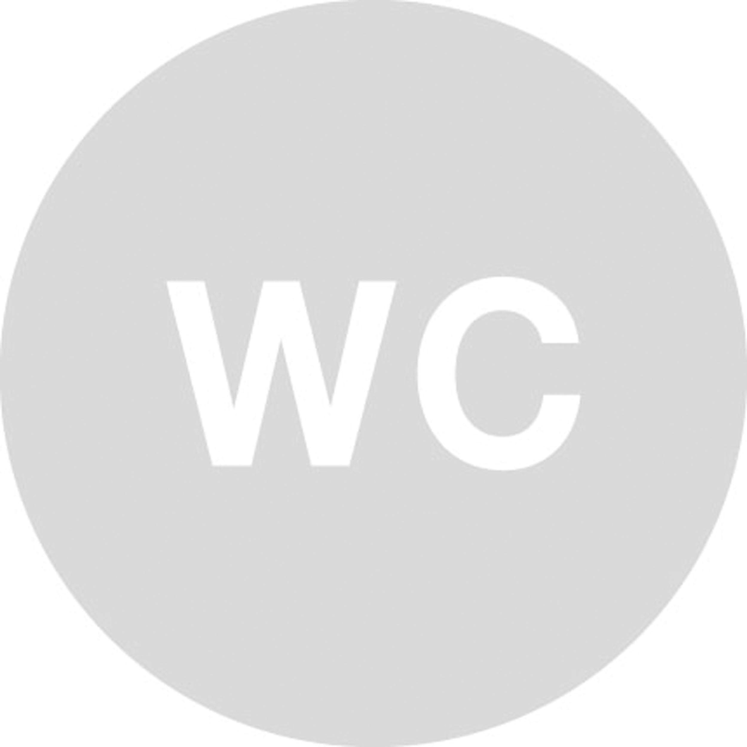 Verre pro rond picto mot WC 298mm épaisseur 4mm