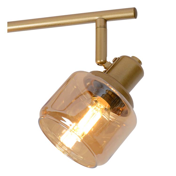 Lucide BJORN - Plafondspot - 4xE14 - Mat Goud / Messing