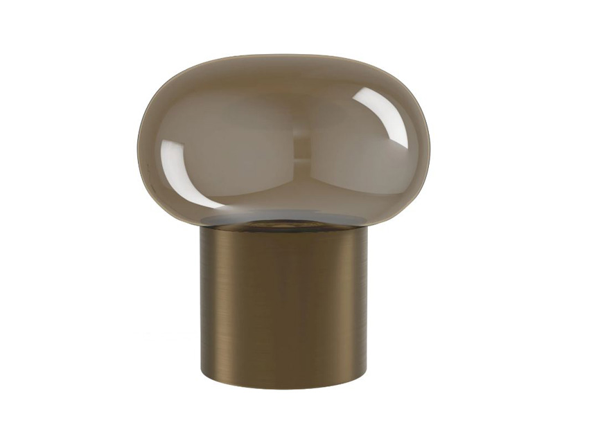 Tafellamp - brons/bruin - Ø15,5xH17cm - dimbaar - GU10 - 1x10W - touchbediening