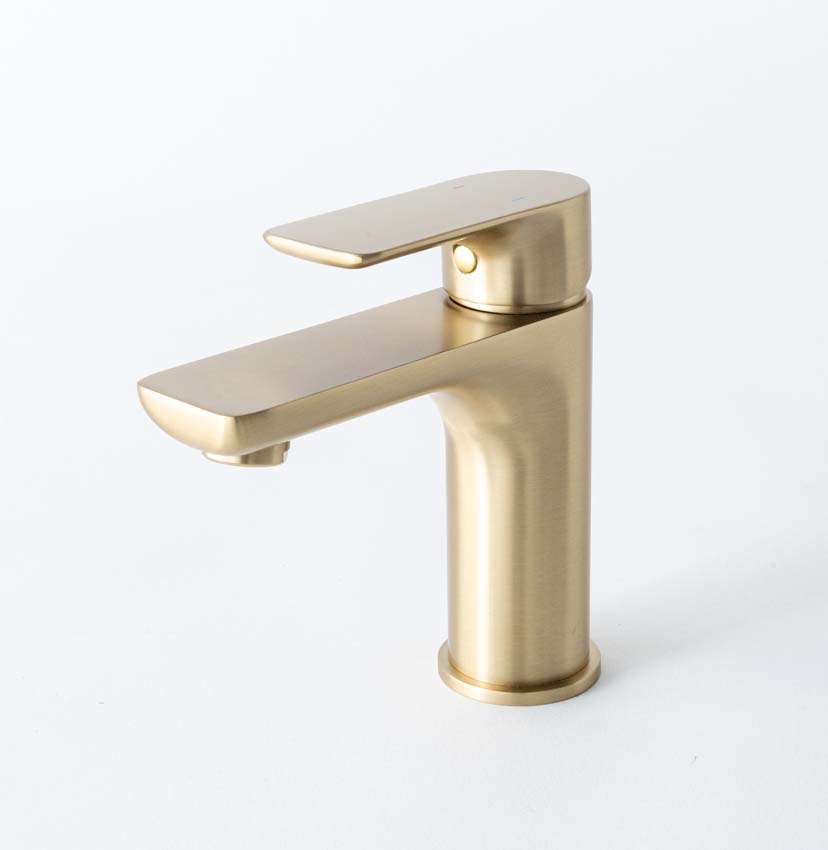 Robinet de lavabo Miley edge brushed gold