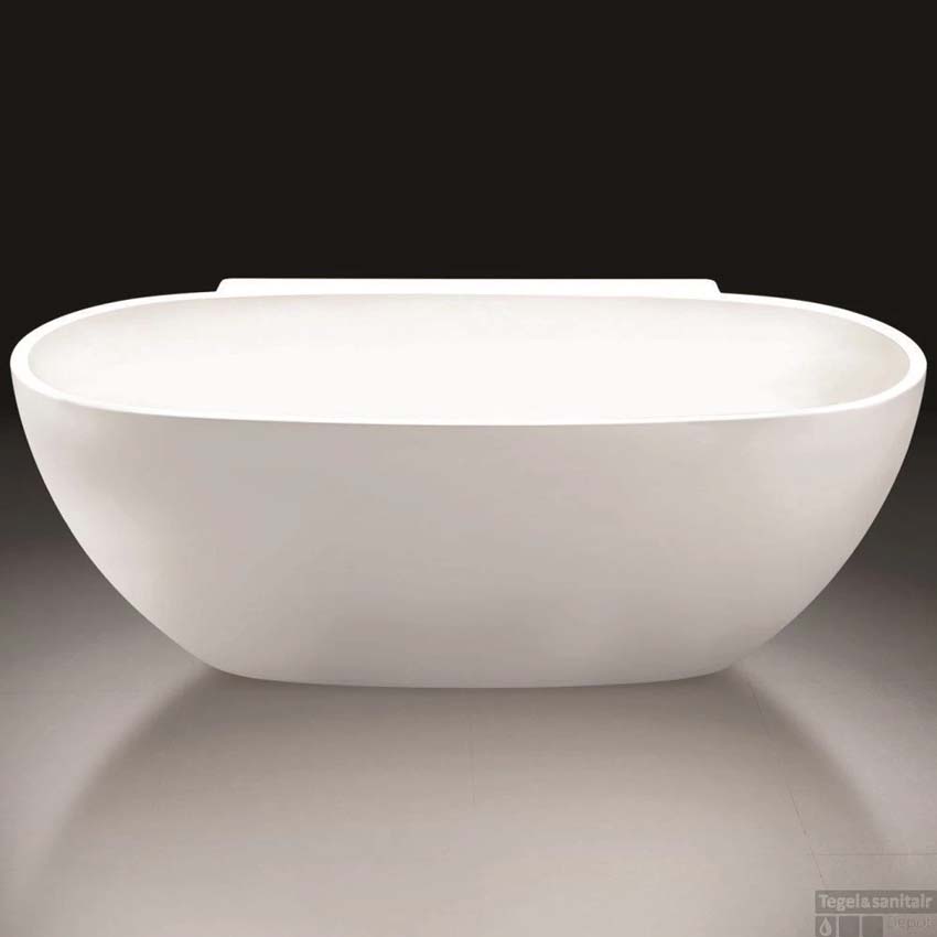 Baignoire îlot Agata blanc brillant ovale 165x80cm Baignoire îlot Agata blanc brillant ovale 165x80cm