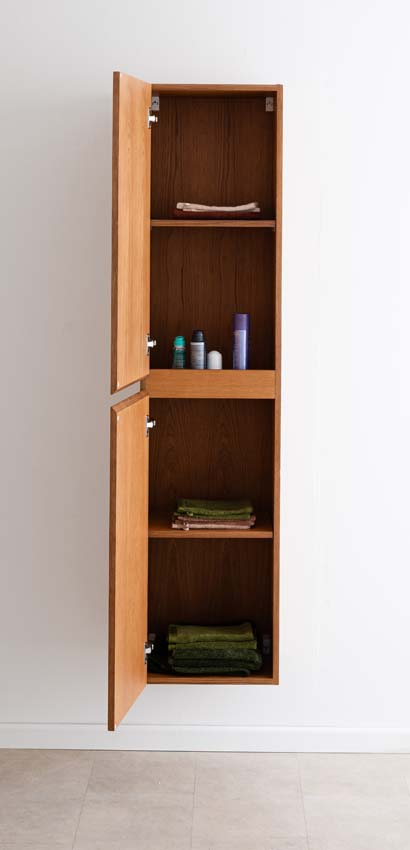 Armoire colonne Fior chêne suspendue 170x40x35cm