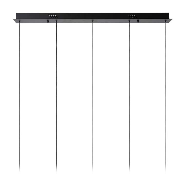 Lucide SENTUBAL - Hanglamp - LED Dimb. - 5x5,3W 2700K - Zwart