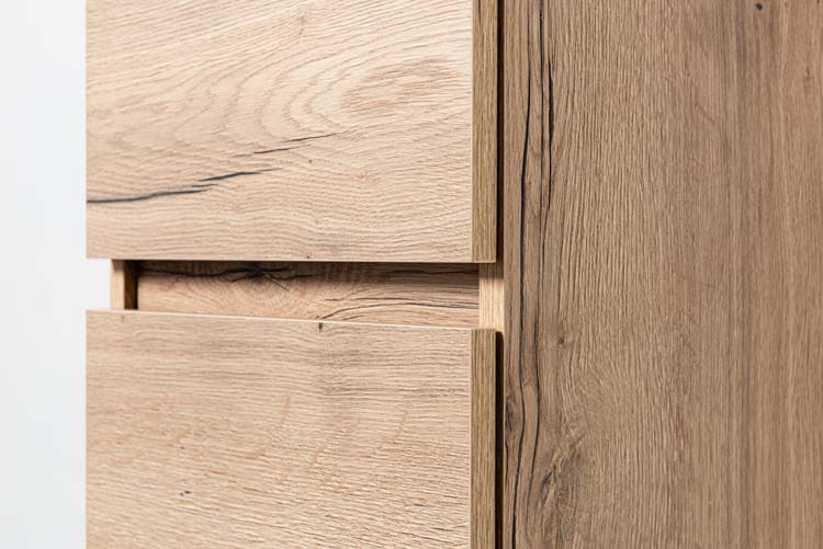 Kolomkast Domino eik hangend 170x40x32cm