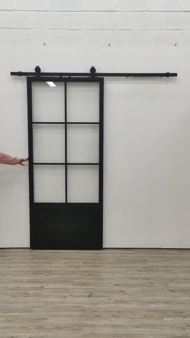 Porte coulissante intérieure Fer forgé 6W panel Tyra 930 x 2134 mm Porte coulissante intérieure Fer forgé 6W panel Tyra 930 x 2134 mm