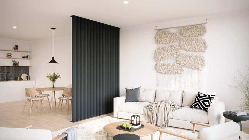 Roomdivider Line up Separo Maestro zwart 12x277x3,6cm