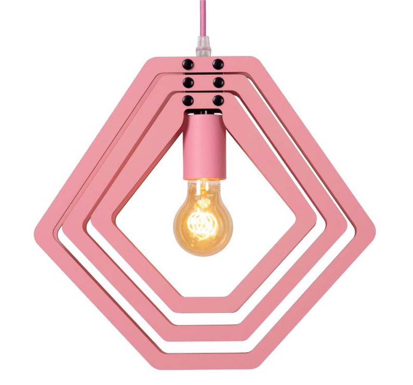Lucide Mauro - Suspension Chambre d'enfant - 1xE27 - Rose