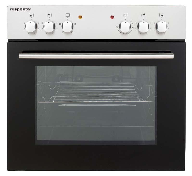 Cuisine Budget blanche/aspect bois 270cm - avec appareils - plaque de cuisson en inox et hotte murale en inox