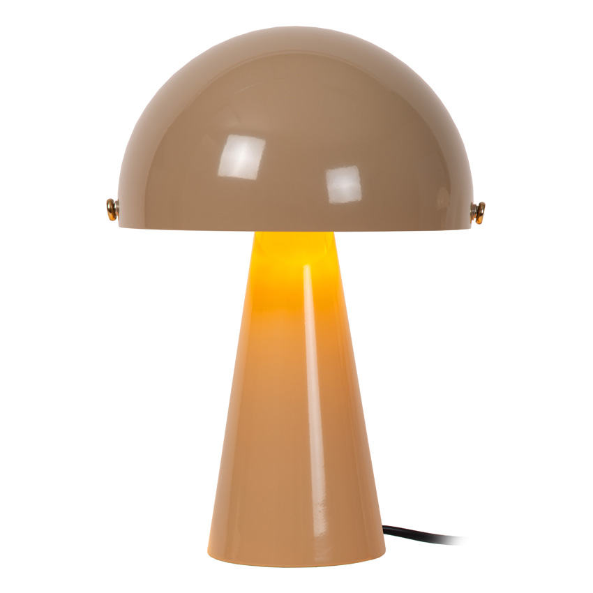 Lucide Vibes Barone - Lampe de table - Ø23cm - 1xE27 - Taupe