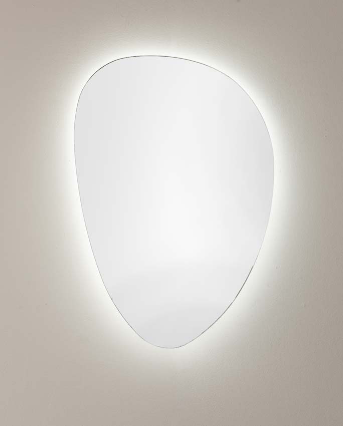 Miroir Fendi forme organique LED + anti-buée 80x55cm