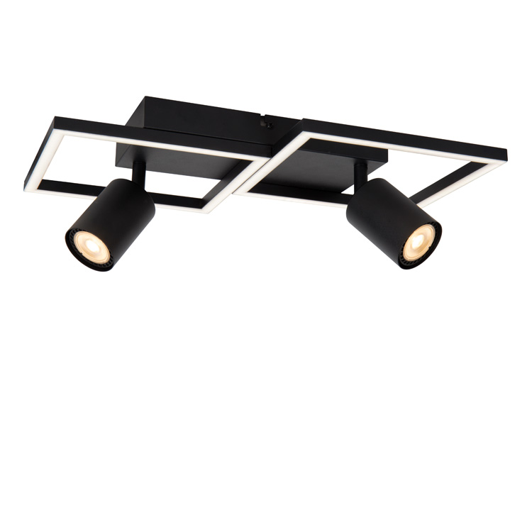 Plafonnier Glint - noir - 2xGU10 + LED