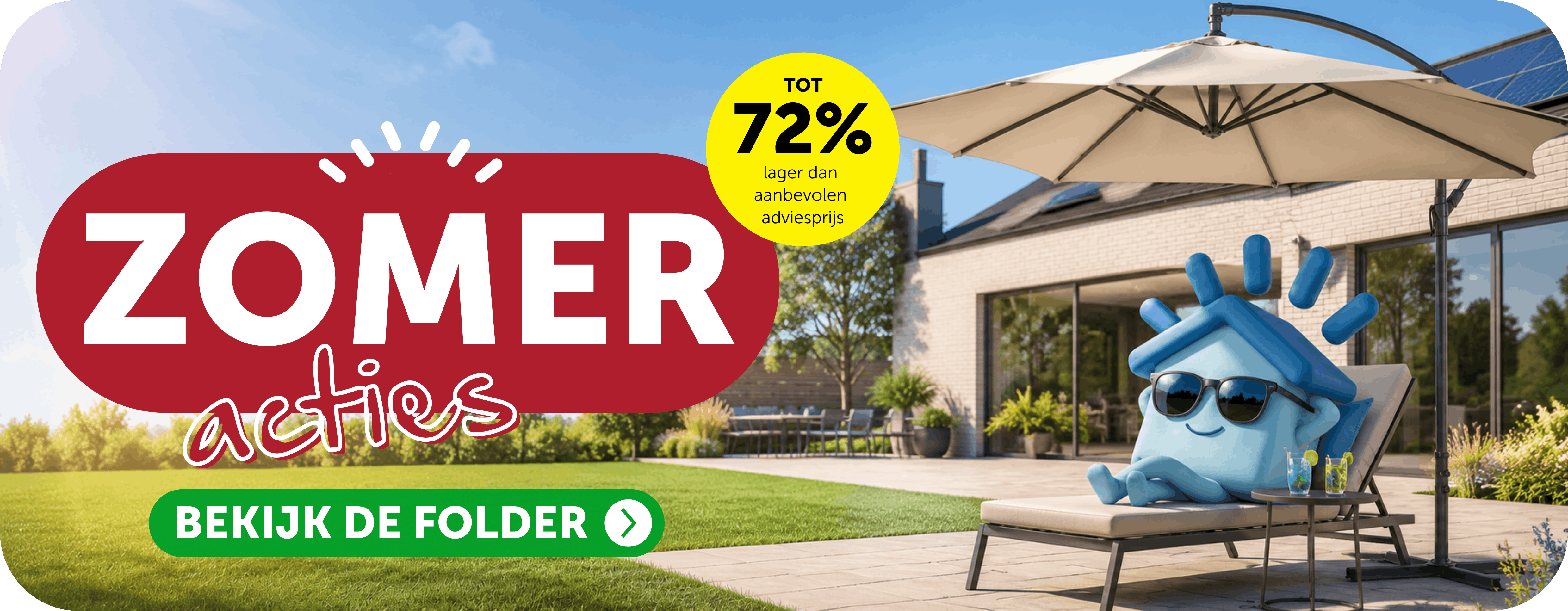 Zomeracties tot 72%
