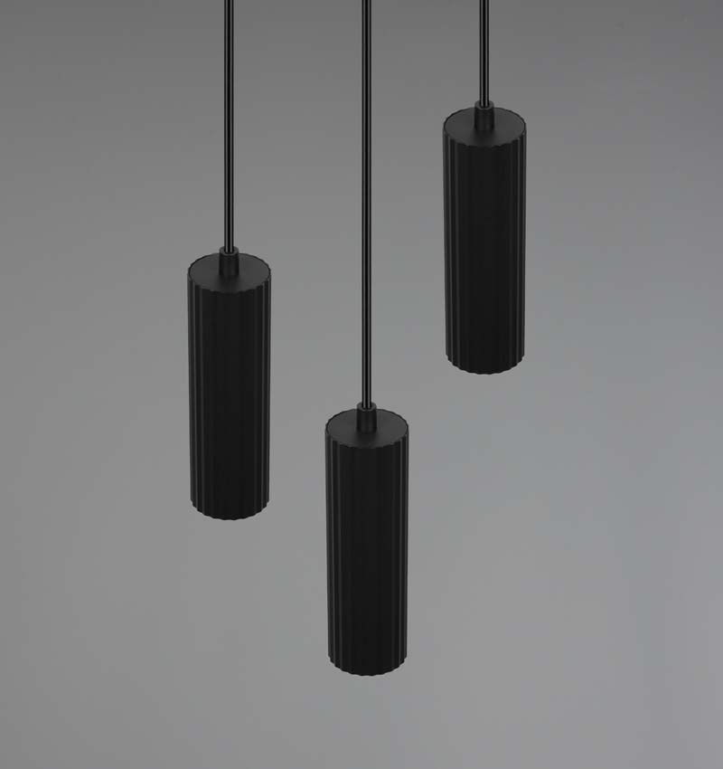 Suspension - Noir - Ø28cm - Dimmable - GU10 - 3x10W