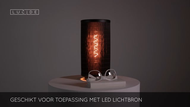 Lucide TAGALOG - Lampe de table - Ø 15 cm - 1xE27 - Noir Lucide TAGALOG - Lampe de table - Ø 15 cm - 1xE27 - Noir