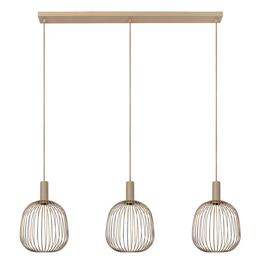 Hanglamp - Taupe - 50x50x160cm - 3xGU10 (MR11)