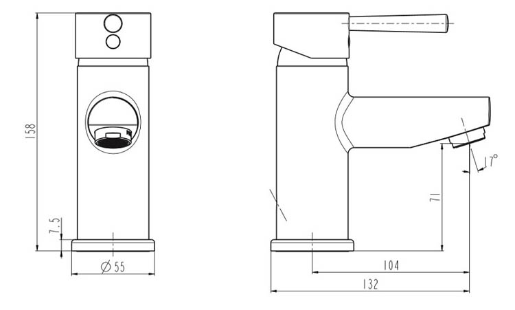 Robinet de lavabo Unai 15,80cm chrome Robinet de lavabo Unai 15,80cm chrome