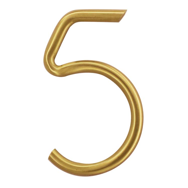 Numéro de maison pro rond 5 cuivre mat