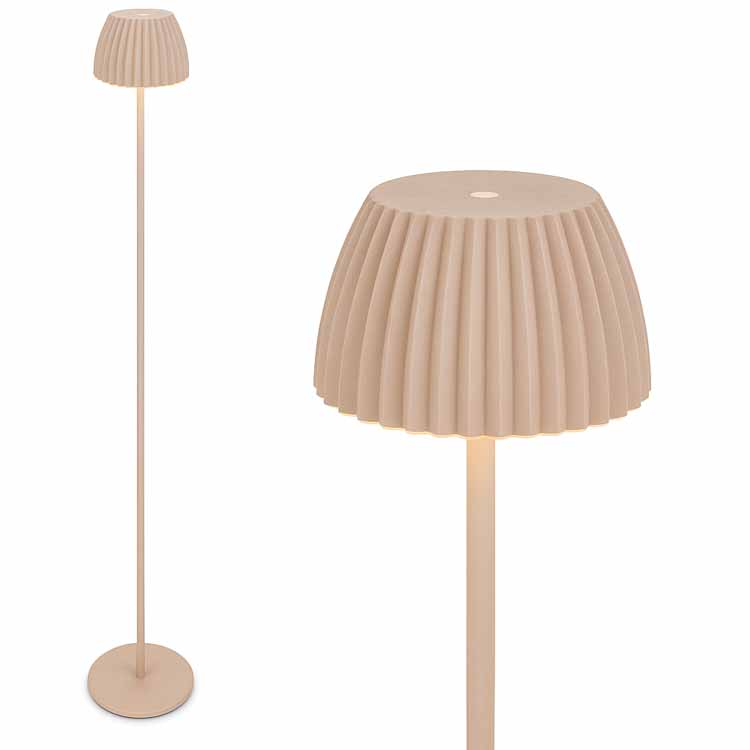 Lampe sur pied Norita - beige - 124cm - dimmable - LED - 4.2W - 2700K - IP44 - USB