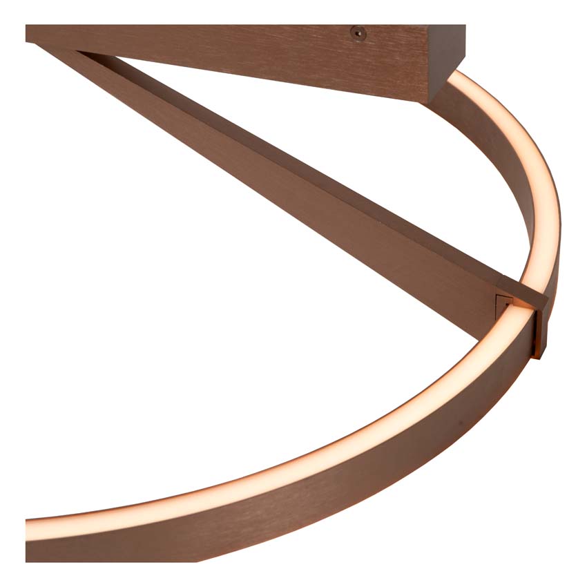 Lucide Premium Applause - Plafonnier - Ø60cm - LED dimmable - CCT - 1x40W 2200K/4000K - Café