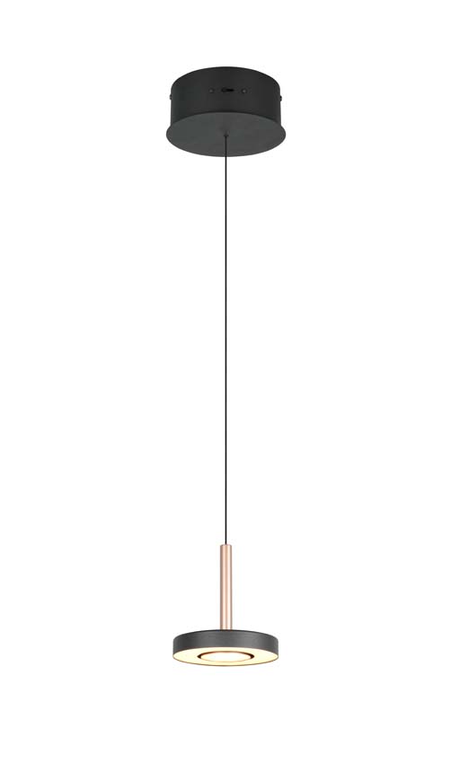 Suspension Easy Lift - Noir/or - Ø10xH150cm - Dimmable - LED - 1x8W - 2300-4000K