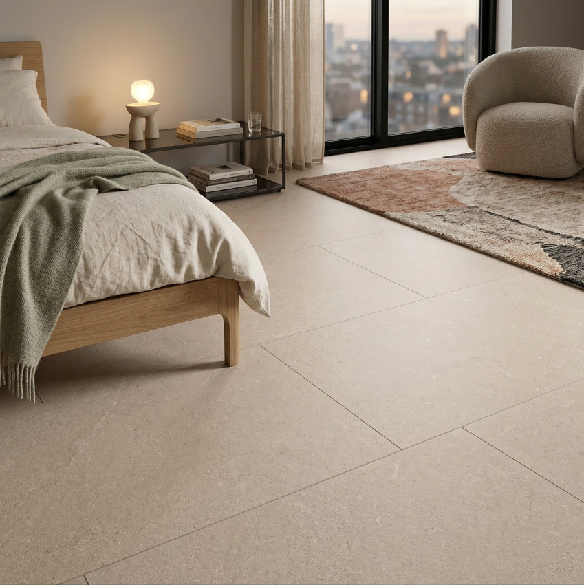 SPC-vloer Signature Nordicstone 6mm crème 60x120cm met ondervloer
